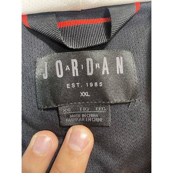 Air Jordan Anorak Wings Parka Insulated Hooded Jacket Red White Black Men’s XXL - Picture 7 of 11